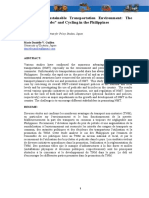 Towards A Sustainable Transportation Environment. The Case of Pedicabs and Cycling in The Philippines Brian GOZUN Marie Danielle GUILLEN