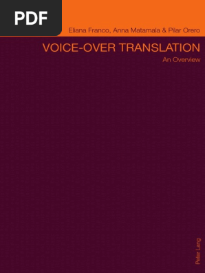 Franco Matamala E Orero Voice Over Translation An Overview Pdf Hearing Loss Medical