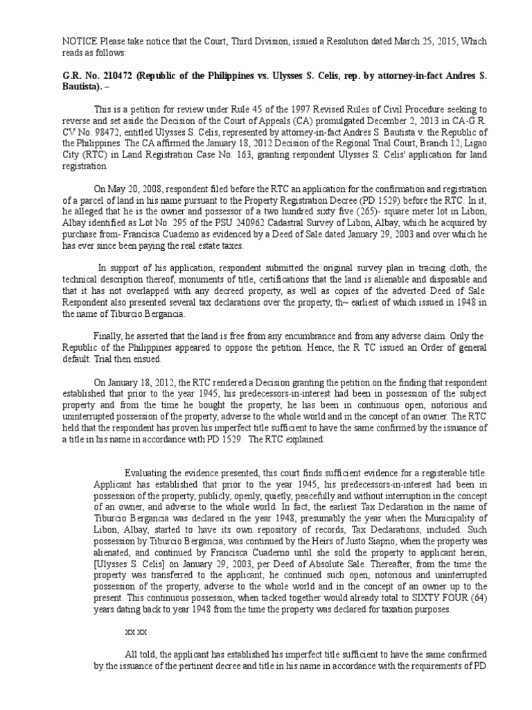 Land Titles and Deeds Case2 | PDF | Ownership | Adverse Possession