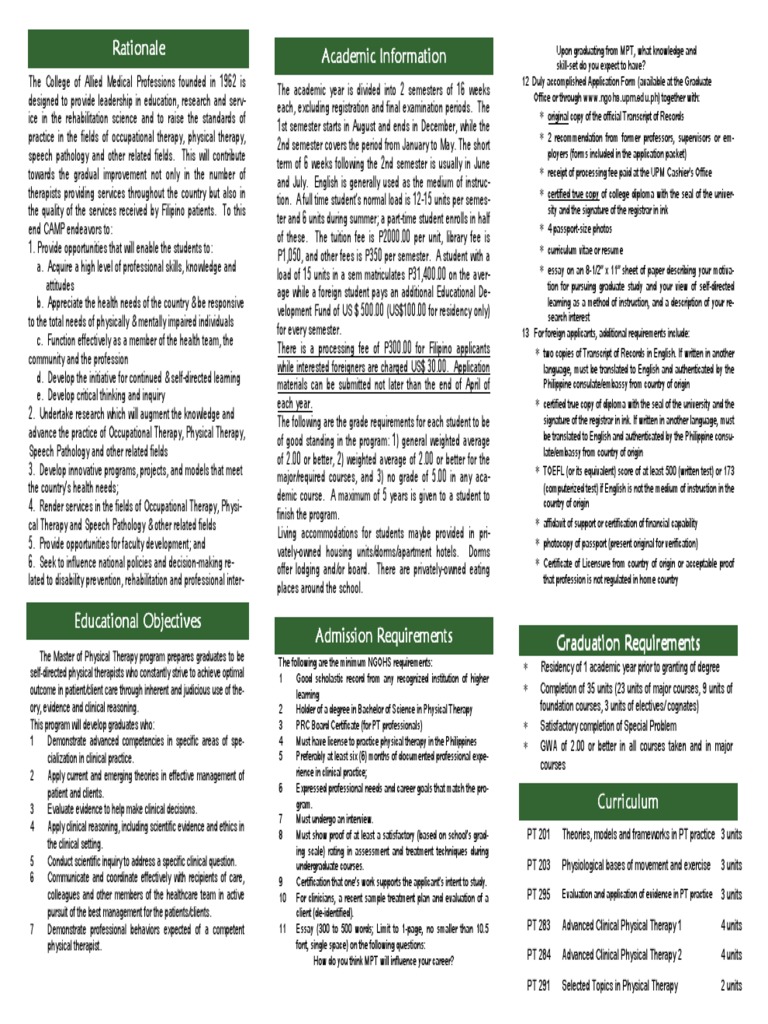 MPT PDF Physical Therapy Occupational Therapy