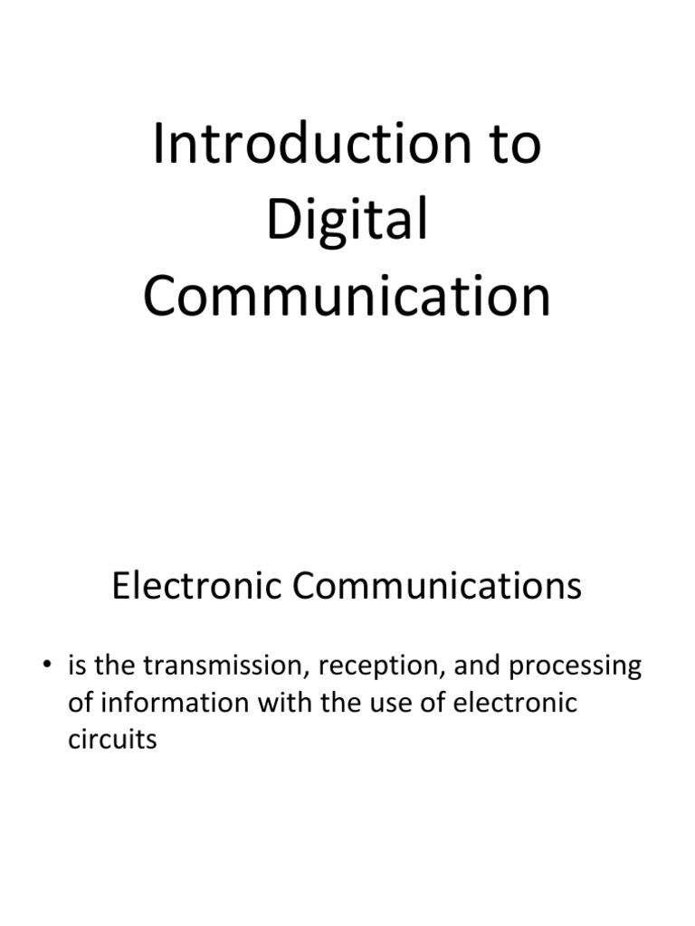 Digital Communication Overview | PDF | Digital Signal | Telecommunication
