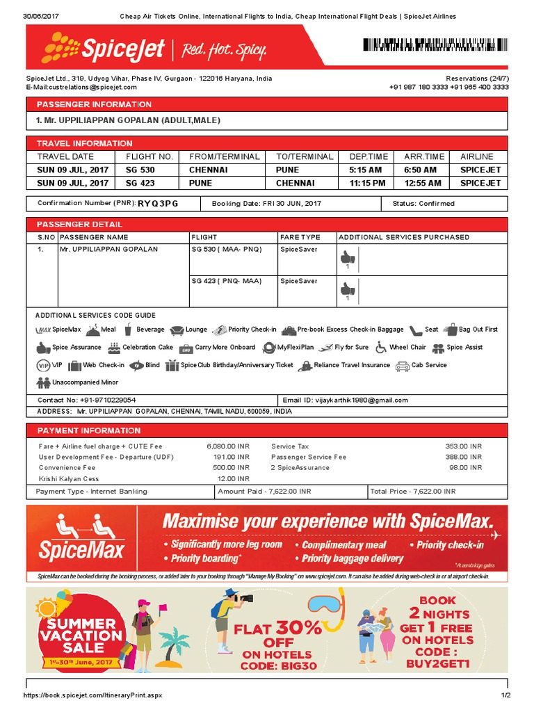 spicejet check in baggage