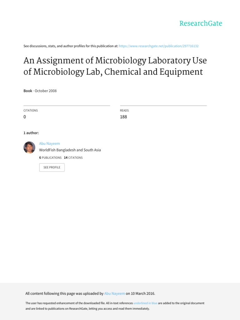 Microbiology Laboratory Assignment Guide | PDF | Microbiology ...