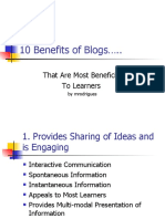 EDU 735 - #8.5 10 Benefits of Blogs