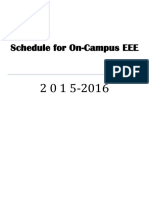 Schedule For On-Campus EEE