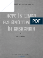 Acte în limba româna tipărite în Basarabia. Volumul 1 (1812-1830) Precedate de Bibliografia tipăriturilor româneşti din Basarabia (BTRB).pdf