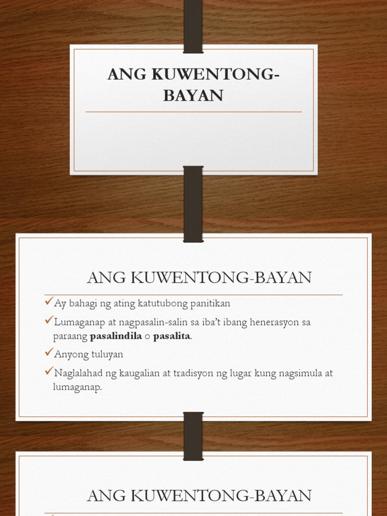 Limang Katangian Ng Kwentong Bayan Numero Limang