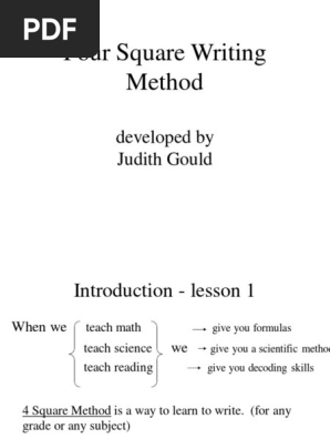 Four Square Writing Method