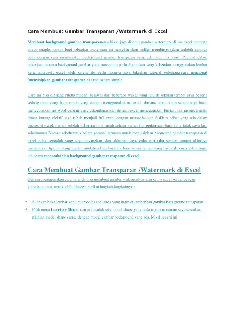  Cara  Membuat  Gambar Transparan  Di Ms Word Tempat Berbagi 