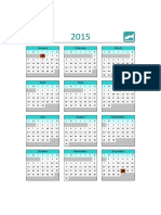 Calendario 2015 para Excel