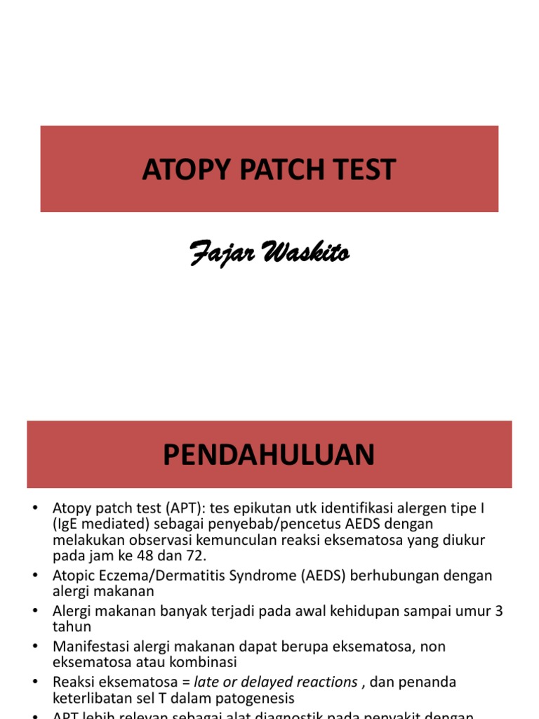 7.atopy Patch Test | PDF | Sains & Matematika
