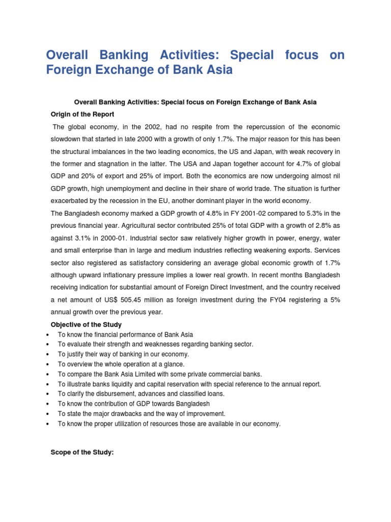 Overall Banking Activities BA FT | PDF | Clearing House (Finance ...