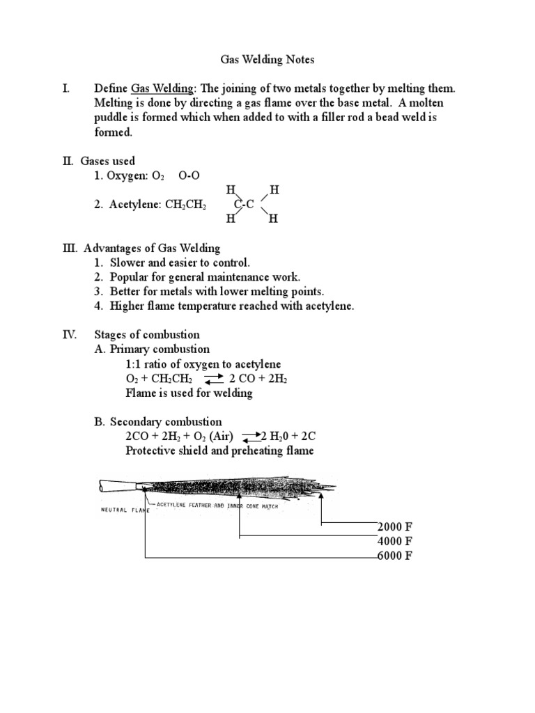 Gas Welding Notes | Procedural Knowledge | Industries