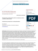 Perspectiva Evolucionista de Los Trastornos de La Conducta Alimentaria