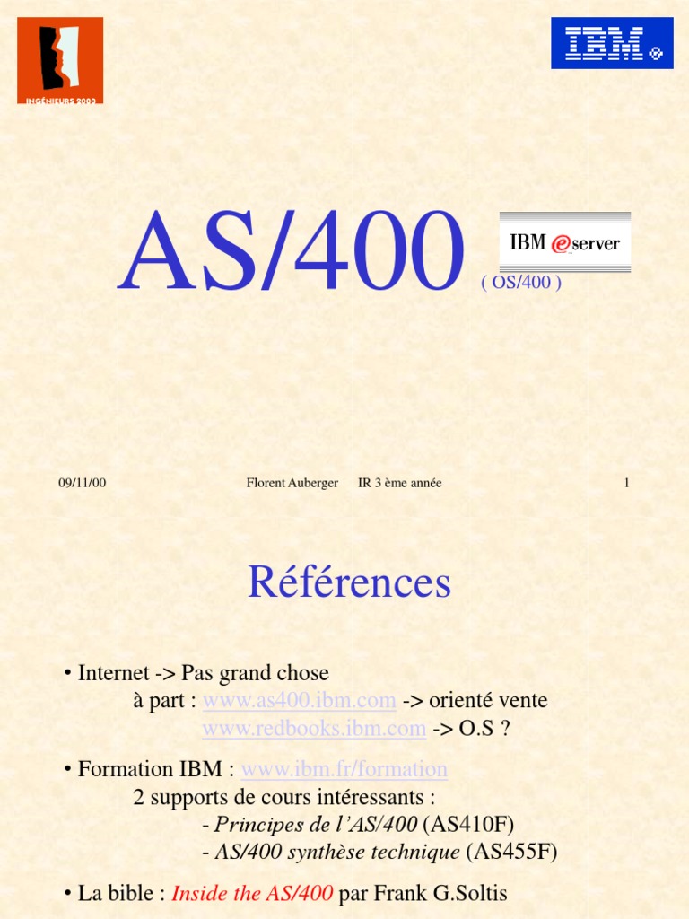 Introduction à l'AS/400 et OS/400 | PDF | System i | Bibliothèque ...