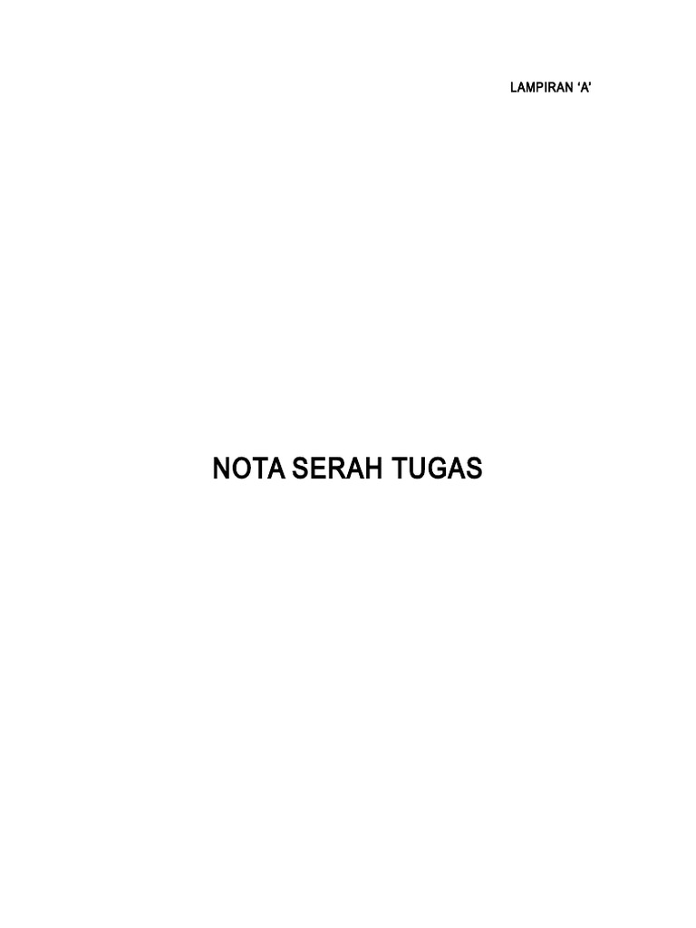 Nota Serah Tugas Smkbs2 Pdf