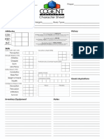Cogent Roleplay - Character Sheet PDF