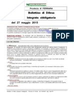 Bollettino Difesa Integrata Obbligatoria Provincia Ferrara 27mag15