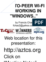 Peer To Peer Wi-Fi Networking in Windows by Francis Chao