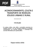 Acondicionamento de Resíduo Sólido