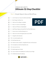 Wordpress Security Checklist Editable