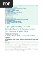 C Programming Tutorial: Introduction To C Programming (For Novices & First-Time Programmers)