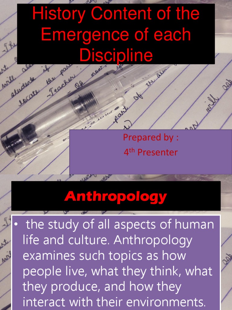 History Content of The Emergence of Each Discipline PDF