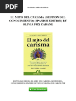 Download El Mito Del Carisma Gestion Del Conocimiento Spanish Edition by Olivia Fox Cabane by Hctor Bac SN353929866 doc pdf