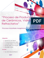 Proceso de Producción de Cerámicos Vidrios y Refractarios