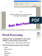 Word 2010 - Demonstrate Basic Word Processing