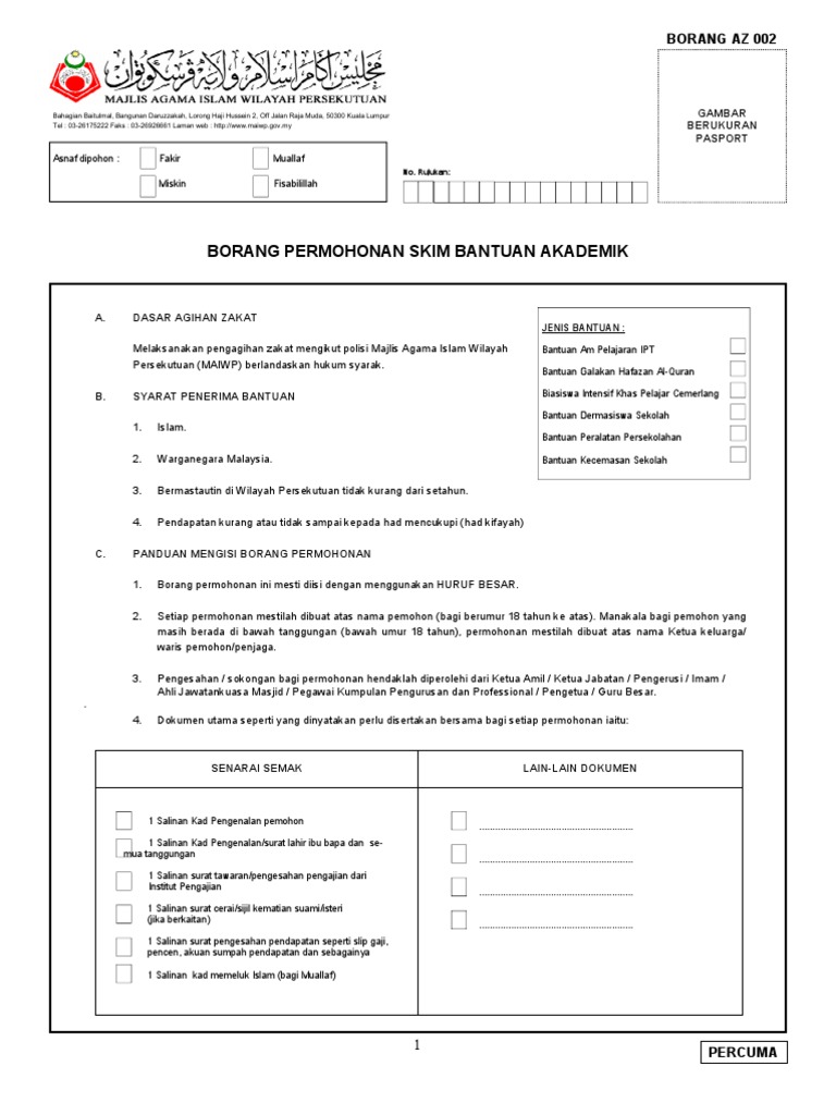 Borang Baitulmal Pdf