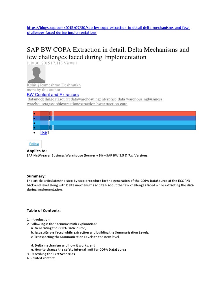 COPA DataSource Extraction Guide | PDF | Software | Areas Of Computer ...