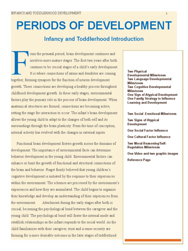 Infancy and Toddlerhood Development Milestones | PDF | Neural ...