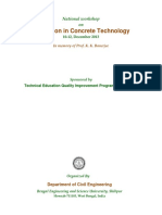 Brochure of Workshop On Innovation in Concrete Technology