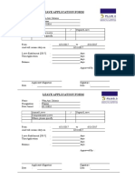 P3M - Leave Application Form
