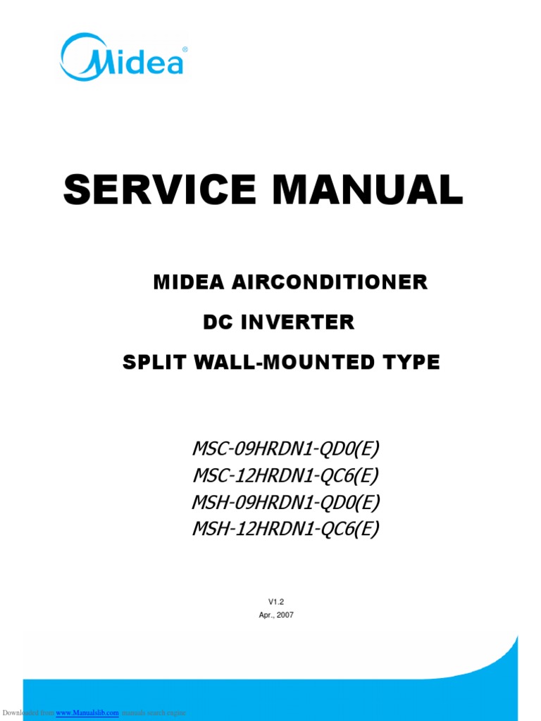 Midea SERVICE MANUAL PDF PDF Hvac Air Conditioning