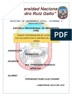 Densidad Del Campo Metodo Cono de Arena PDF