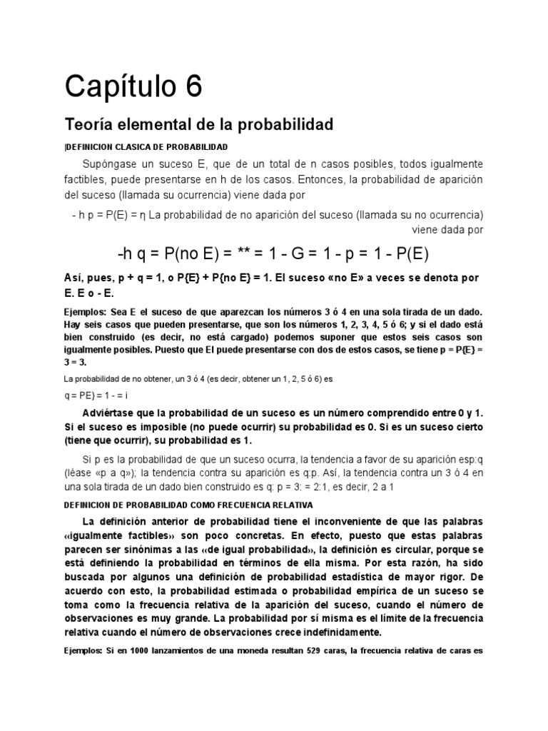Documents Tips Capitulo 6 Teoria Elemental de La Probabilidad Spiegel