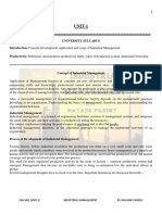 UNIT-1 Industrial Management B Tech VI Sem (Detailed Notes)