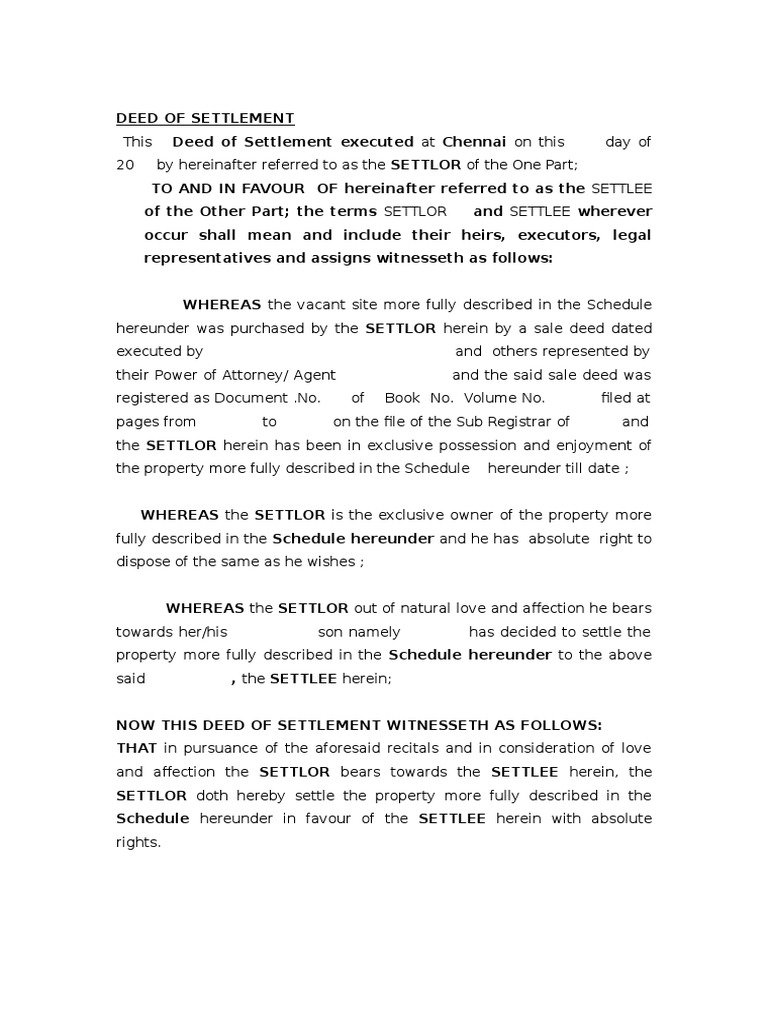 gift deed Deed Mortgage Law