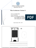 Plan D'architecture (Variance 3) : Institut de Technologie Du Cambodge Département Génie Civil