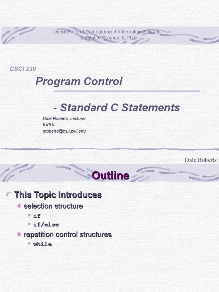 C Programming: Control Structures Guide | PDF | Control Flow | Variable ...