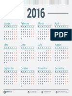 1090 Monday 2016 Calendar Template