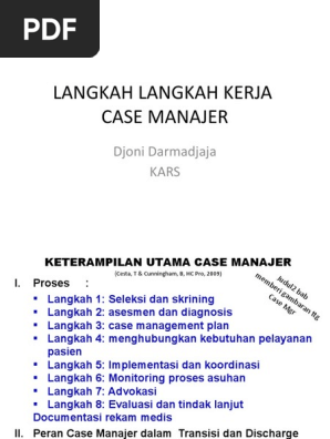 Contoh Laporan Case Manager Dunia Sosial
