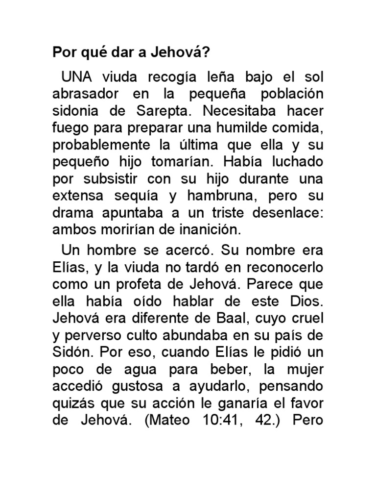 Significado de ser dadivoso en la Biblia | PDF | Elijah | Jesús