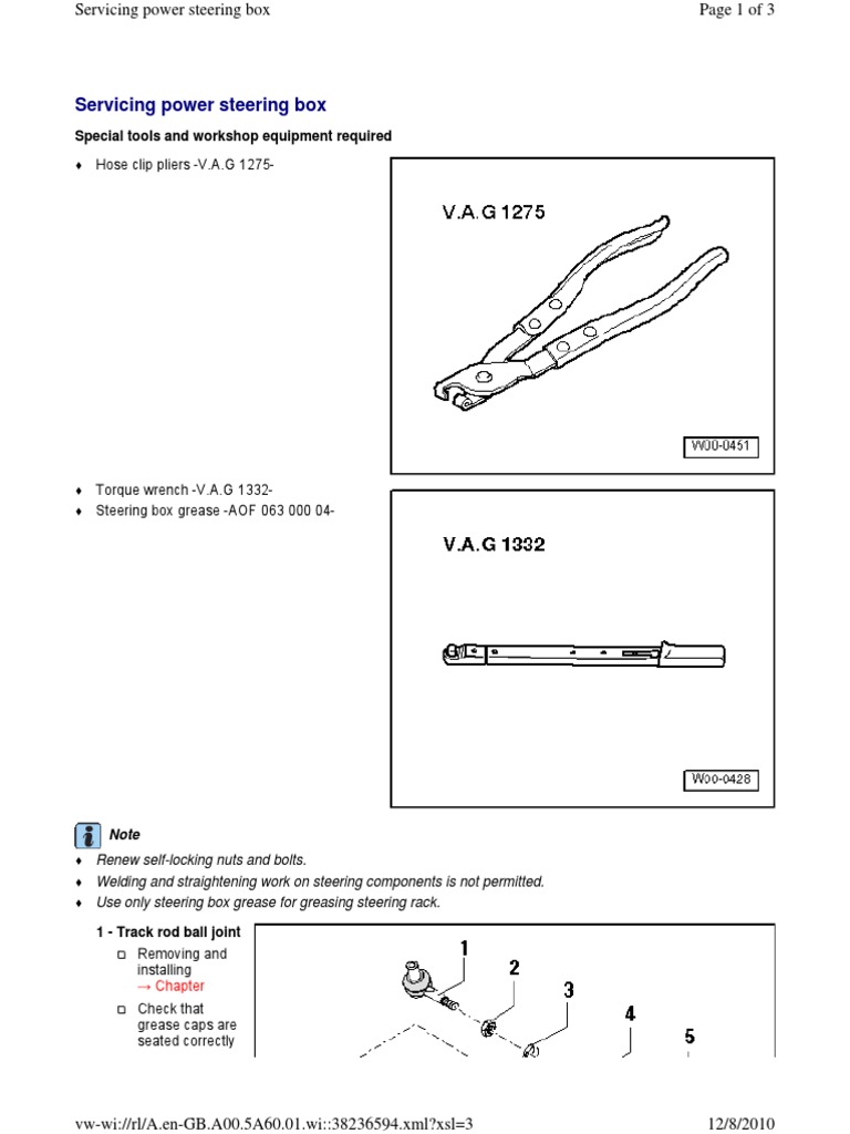 Power Steering Box Service Guide | PDF | Steering | Valve