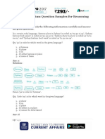 IBPS PO Prelims Question Samples for Reasoning