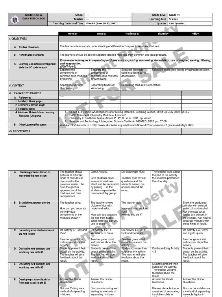 Quarter 1 Week 4 Pdf Pdf Teachers Teaching