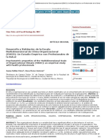 Desarrollo y Validación de La Escala Multidimensional de Clima Organizacional (EMCO) - Un Estudio Empírico Con Profesionales de La Salud