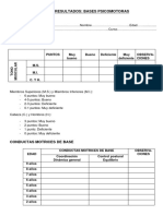 Perfil de Resultados. Bases Psicomotoras